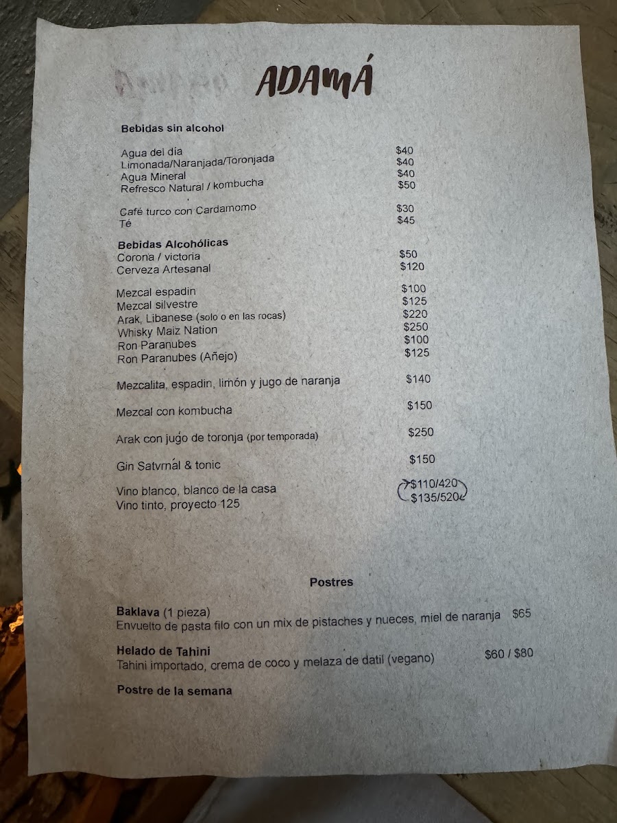 Menu - Adamá photo 7